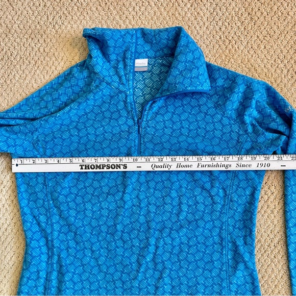 Columbia Turquoise Fleece Quarter Zip Jacket Women’s Sz Large - Picture 7 of 8